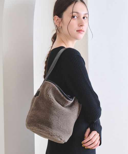 Folna/【別注】＜Folna＞トグル ムートンライク ワンショルダーバッグ/ショルダーバッグ