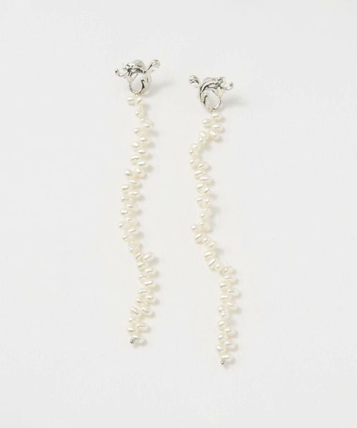 PREEK/＜PREEK＞BAROQUE PEARL TWIN UNIVEN LONG EARRINGS/ピアス/ピアス（両耳用）