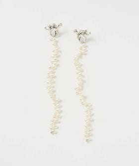 PREEK/＜PREEK＞BAROQUE PEARL TWIN UNIVEN LONG EARRINGS/ピアス/ピアス（両耳用）