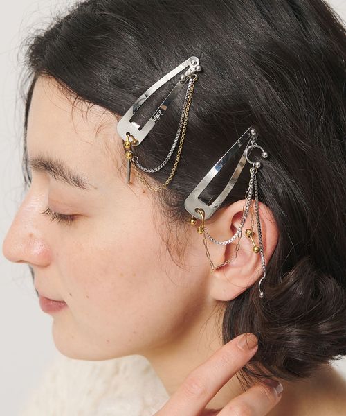 heyep/＜heyep＞ピアス チェーン ヘアクリップ/2P/ヘアアクセサリー