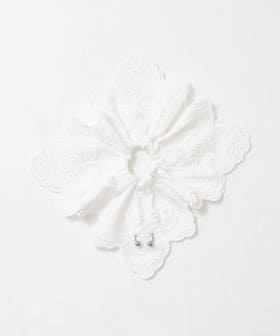heyep/＜heyep＞ピアス レース シュシュ/ヘアアクセサリー