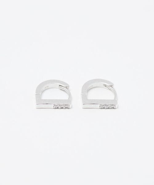 TEN./【別注】＜TEN.＞ジルコニア D ピアス/シルバー/ピアス（両耳用）