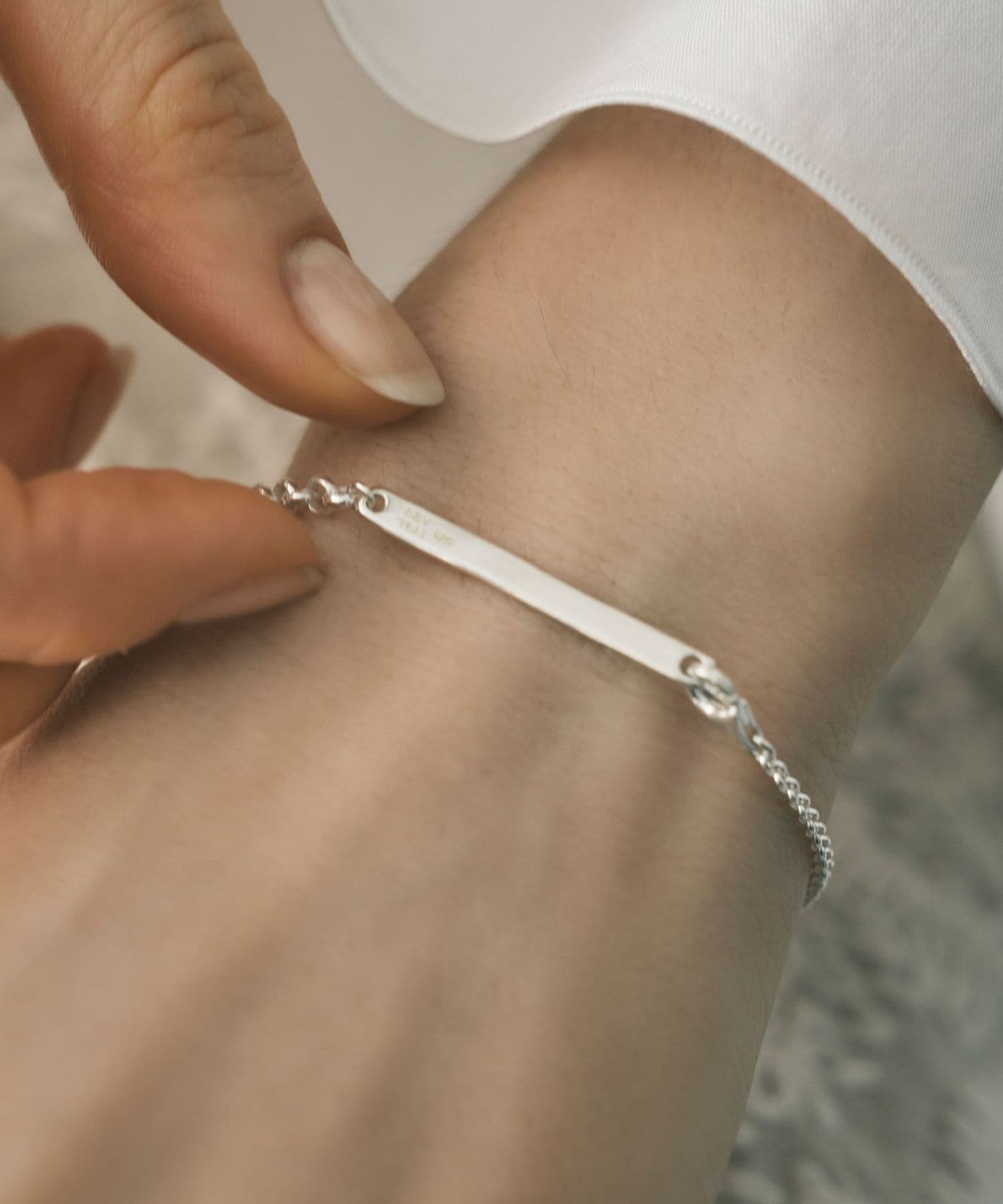 ユナイテッドアローズ　シルバー コンビ チェーン ブレスレット 別注】＜TEN.＞ループ コンビ チェーン ブレスレット/シルバー S
