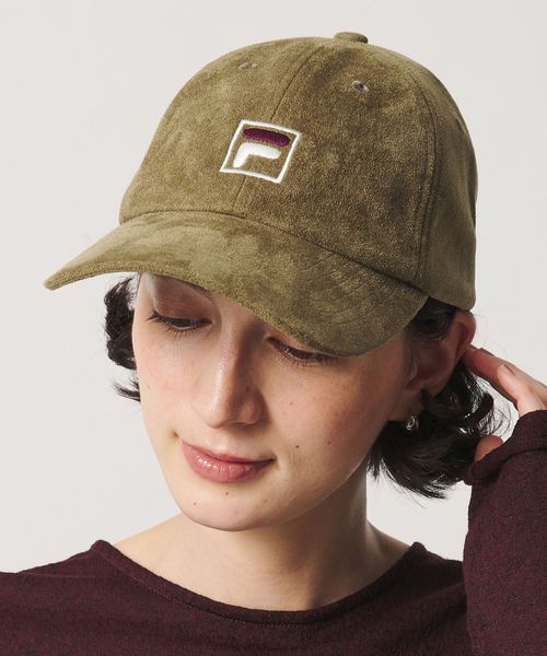 FILA/【別注】＜FILA＞スエードライク ロゴ キャップ/キャップ