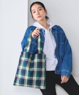 BEAUTY&YOUTH/チェック パッカブル トートバッグ/トートバッグ