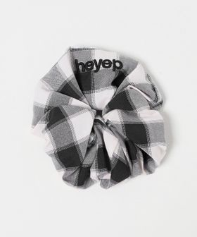 heyep/＜heyep＞ デュアルチェック シュシュ/ヘアアクセサリー