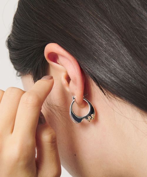 LAPUIS/＜LAPUIS＞Plate Heart ピアス/ピアス（両耳用）