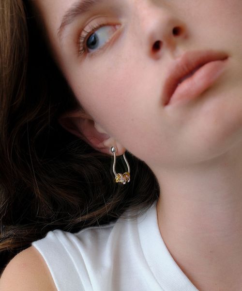 LAPUIS/＜LAPUIS＞Coil チェーン ピアス/ピアス（両耳用）