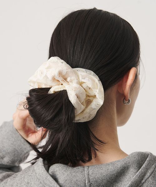 BEAUTY&YOUTH/【WEB限定】フラワーレース シュシュ/ヘアアクセサリー