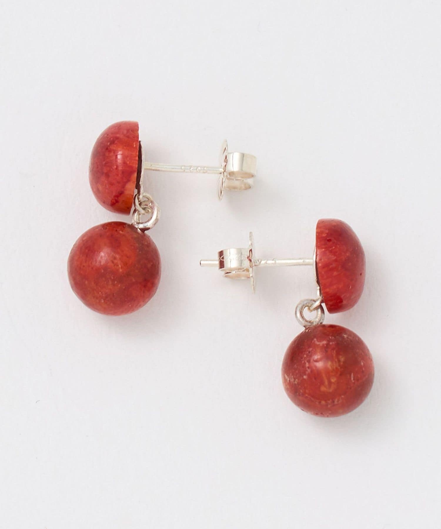【新品】競技用ビキニ　大会　コンテスト　ピアス付き　スパンコール　赤　レッド SAPIR BACHAR＞RED CORAL ORB EARRINGS/ピアス