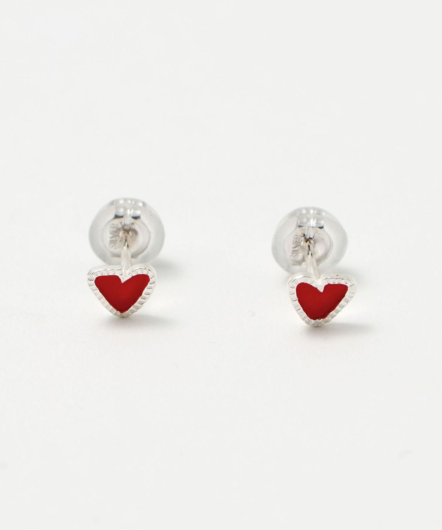 EYE LOVE YOU ピアス　ホワイト PREEK＞YU―KIN TINY HEART EARRINGS SV/ピアス