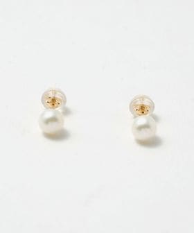 BEAUTY&YOUTH/K10 淡水パール ピアス/5mm/ピアス（両耳用）