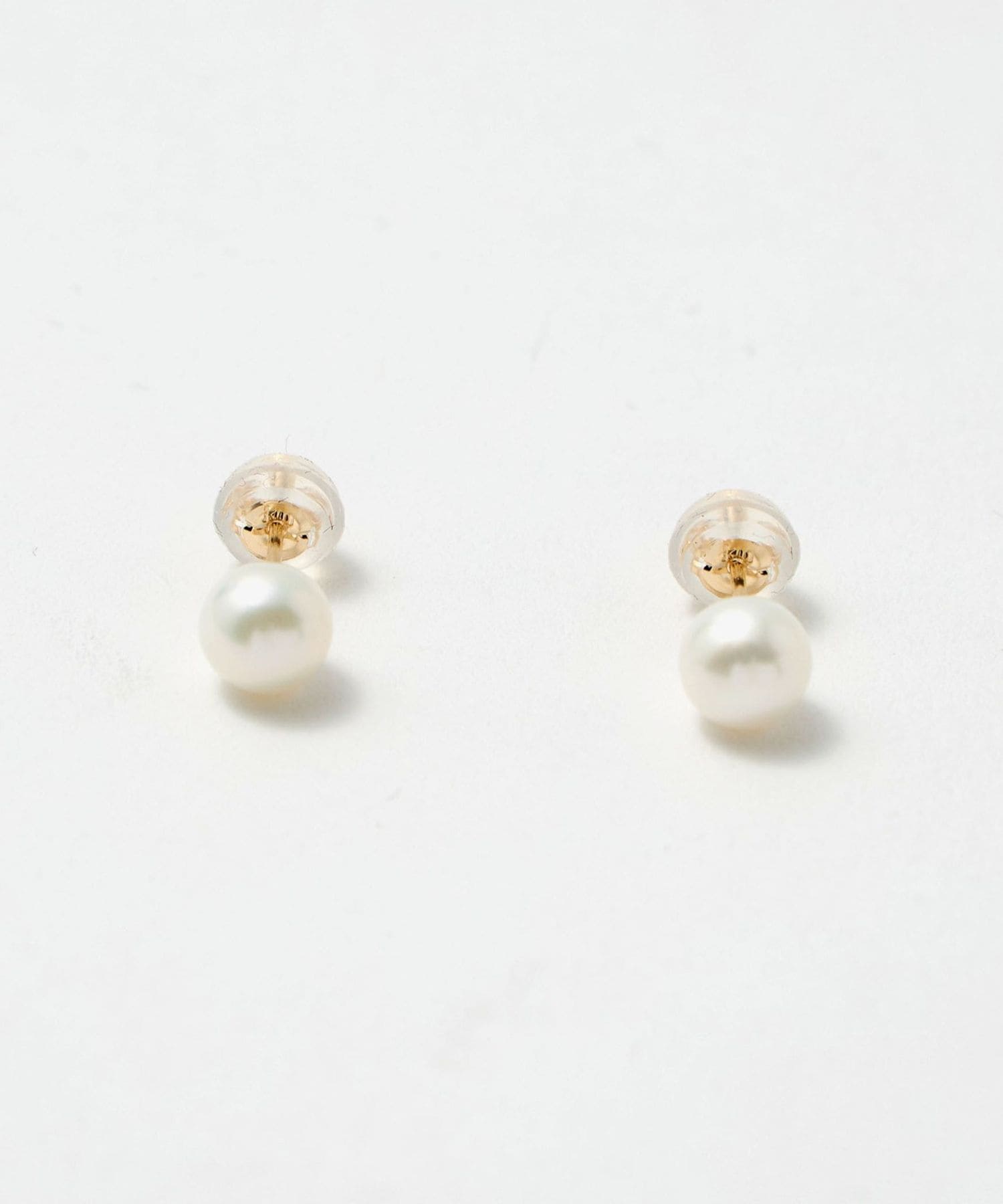 K10 淡水パール ピアス/5mm