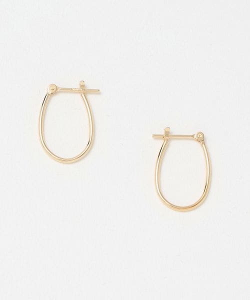 BEAUTY&YOUTH/K10 パイプ オーバル フープピアス/ピアス（両耳用）