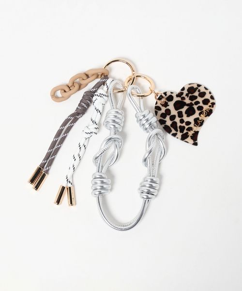 VIOLAd’ORO/＜VIOLAd’ORO＞レオパード ハート バッグチャーム/キーケース / キーホルダー