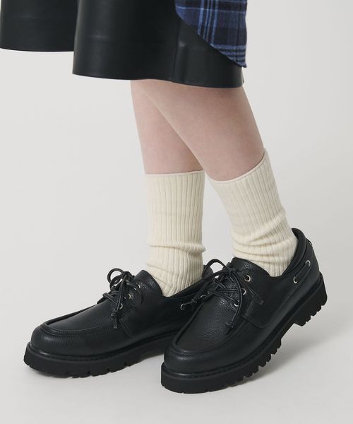 BEAUTY&YOUTH/3WAY デッキシューズ ブラック/モカシン / デッキシューズ