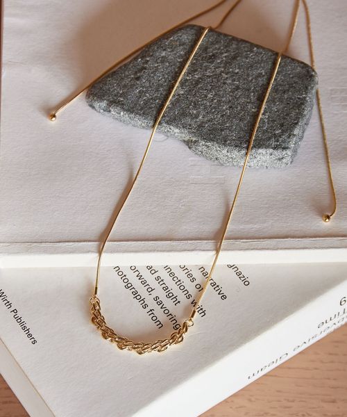 BEAUTY&YOUTH/メタル チェーンモチーフ スライダー ネックレス/ネックレス