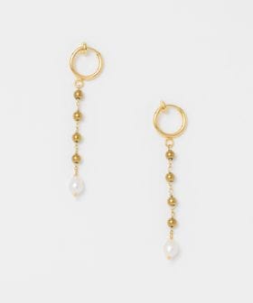 Causerie/＜Causerie＞ストーン×淡水パール ライン イヤリング /イヤリング