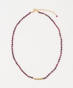 Causerie/＜Causerie＞カラーストーン メタリックトップ ショートネックレス/ネックレス