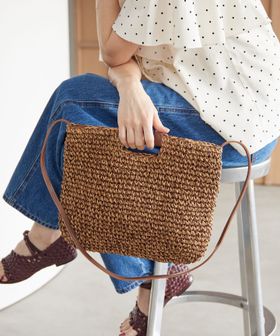 BEAUTY&YOUTH/ペーパー スクエア レザーハンドル ショルダーバッグ 2WAY/ショルダーバッグ