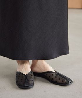 BEAUTY&YOUTH/チュール スライダー サンダル/フラットシューズ