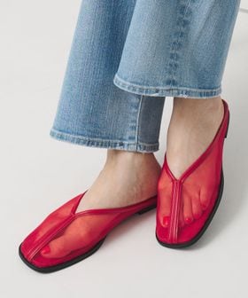 BEAUTY&YOUTH/チュール スライダー サンダル/フラットシューズ