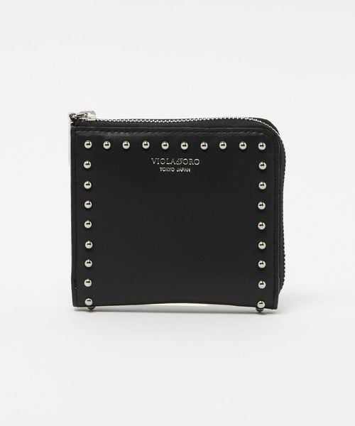 VIOLAd’ORO/＜VIOLAd’ORO＞レザー スタッズ ミニウォレット/財布