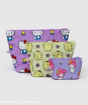 BAGGU/＜BAGGU×Sanrio＞GO POUCH Hello Kitty and Friends Florals/3P/ポーチ