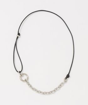 BEAUTY&YOUTH/コード×メタルチェーン コンビ チョーカー ネックレス/ネックレス