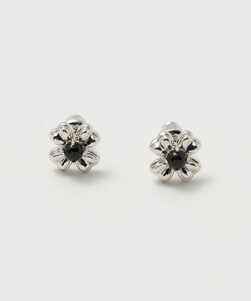 BEAUTY&YOUTH/＜SSIL＞STONE CLOVERS STUDS ピアス/ブラック/ピアス（両耳用）