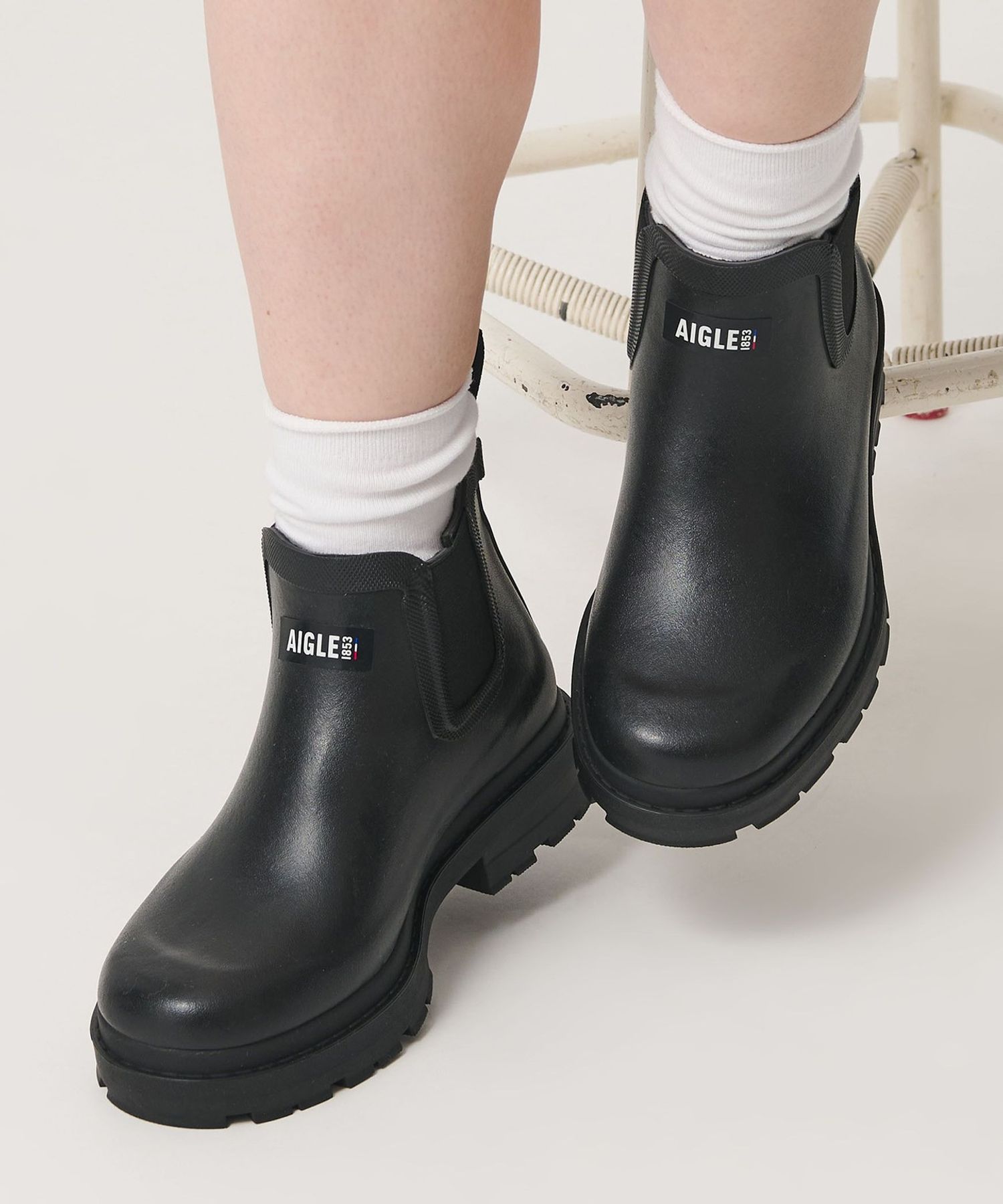 AIGLE レインブーツ チェルシーブーツ ブラック AIGLE＞チェルシー レインブーツ