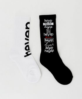 heyep/【別注】＜heyep＞Mixed Logo ソックス/2P/ソックス / 靴下