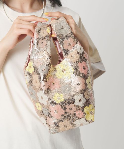 HVISK/＜HVISK＞LUMA スパンコール フラワー バッグ/トートバッグ