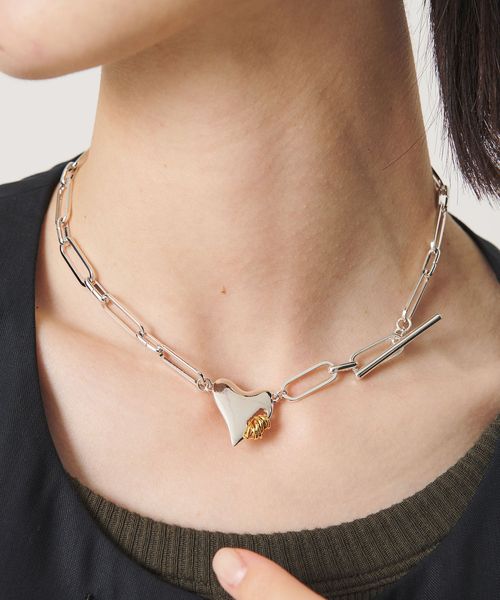 LAPUIS/＜LAPUIS＞Coil Heart チョーカー/ネックレス