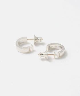 h'eres/＜h’eres × H＞LOGO HOOP PIERCE SV/ピアス/ピアス（両耳用）
