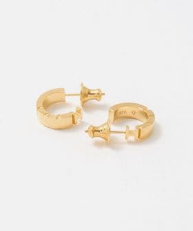 h'eres/＜h’eres × H＞LOGO HOOP PIERCE GD/ピアス/ピアス（両耳用）