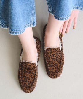 EMU Australia/【別注】＜EMU Australia＞KIRRA NEST レオパード モカシン/モカシン / デッキシューズ