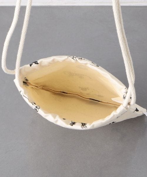 【別注】＜TEMBEA＞DRAWSTRING BAG 犬柄 TEMBEA ハンドバッグ 「別注」「TEMBEA」DRAWSTRING BAG