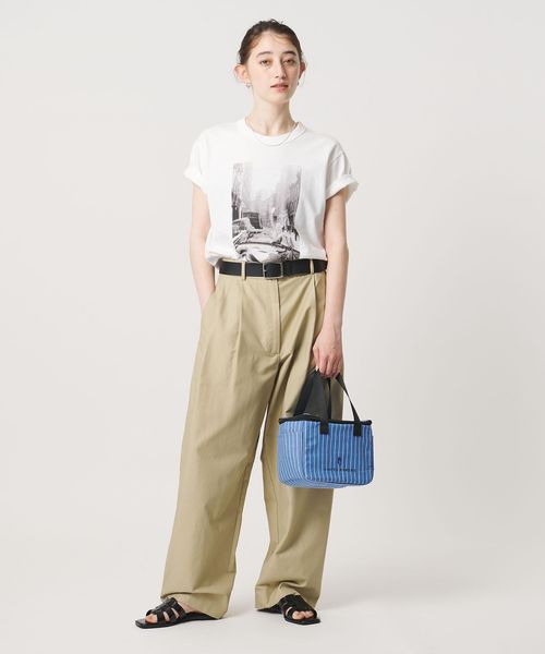 UNITED ARROWS/ストライプ ボックス型 トートバッグ S/トートバッグ