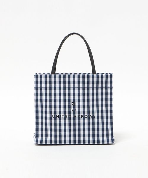 UNITED ARROWS/ ギンガムチェック ロゴ トートバッグ S/トートバッグ