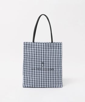 UNITED ARROWS/ギンガムチェック ロゴ トートバッグ M/トートバッグ