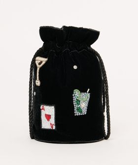 UNITED ARROWS/ エンブロイダリー モチーフ ドロストポーチ/ポーチ
