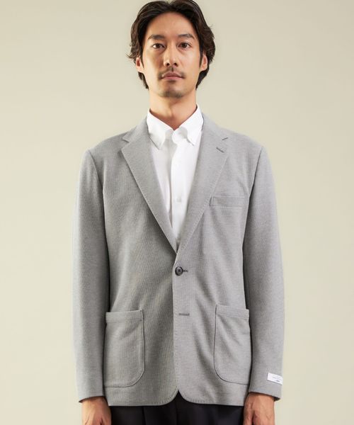 <green label relaxing> ECO ハニカム ジャージ 2B NT 2PP- ジャケット