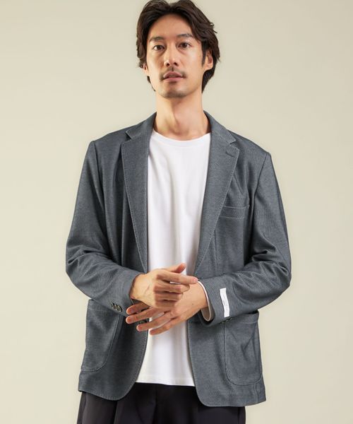 <green label relaxing> ECO ハニカム ジャージ 2B NT 2PP- ジャケット