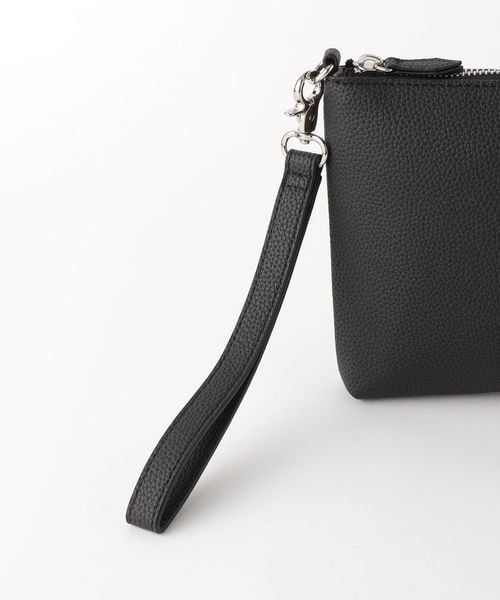 WEB限定】CIBO レザーライク フラット ポーチ M クラッチバッグ