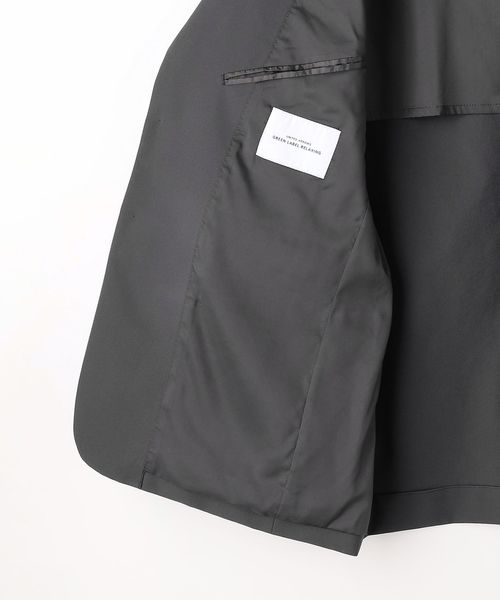 UNITED ARROWS ツイルVカラーシャツジャケット ブラック フロントホックVカラージャケット《セットアップ着用可