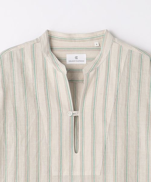COLONY CLOTHING＞リネン アフリカン シャツ