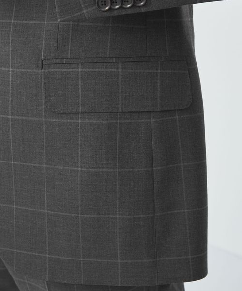 GLR CLOTH ウィンドウペイン 2B HC/RV スーツジャケット ―防シワ―