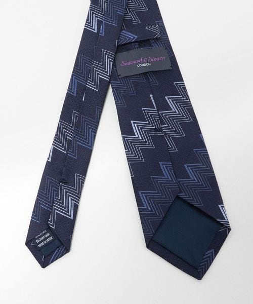 Seaward & Stearn＞8.0cm ジオメトリック ネクタイ