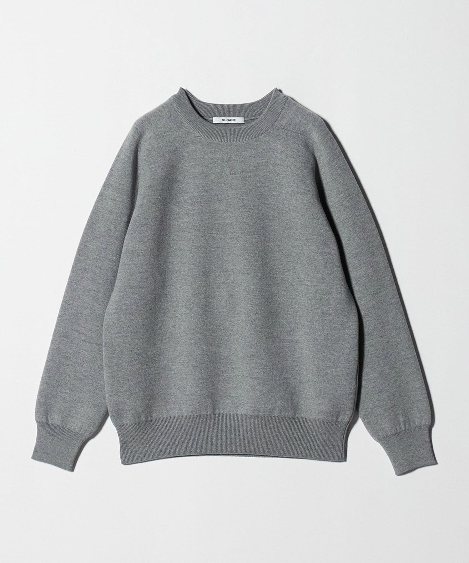 SLOANE＞12G ダブルフェイス クルーネック ニット